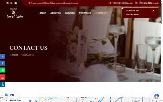 Correa's Event Center website