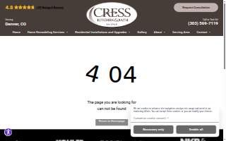 Cress Kitchen & Bath website