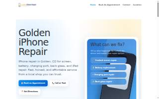 Golden iPhone Repair of Wheat Ridge website