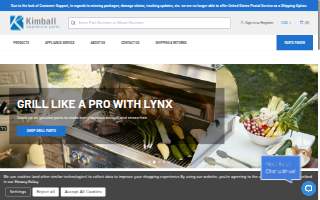 Kimball Appliance Parts and Service website
