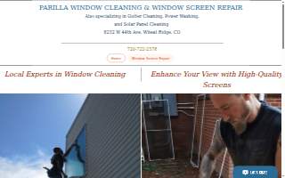 Parilla Window Cleaning and Mobile Screen Repair website