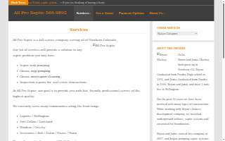 all pro septic pumping website