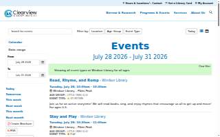 Clearview Library District - Windsor Library website