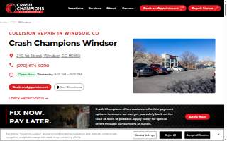 Crash Champions Collision Repair Windsor website