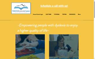 NOCO Dyslexia Center website