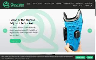 Quorum Prosthetics website