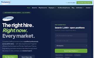 Complete Staffing Solutions website