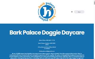 Bark Palace Dog Day Care Kennel website