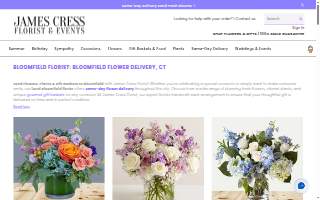 Connecticut Flower Shop website