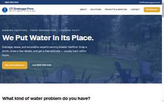 Ct Drainage Pros website