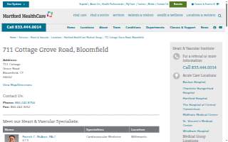 Hartford HealthCare Heart & Vascular Institute website