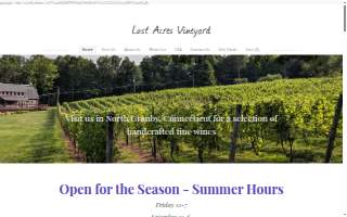 Lost Acres Vineyard website