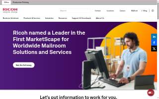 Ricoh USA Inc. Bloomfield website