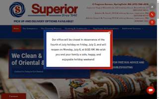 Superior Rug Cleaning Co of Bloomfield website