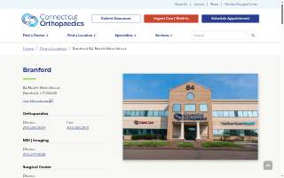 Connecticut Orthopaedics of Branford website