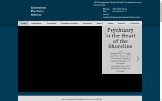 Generations Psychiatry Services website