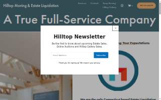 Hilltop Moving & Estate Liquidation website