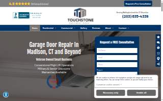 Touchstone Overhead Door Services website