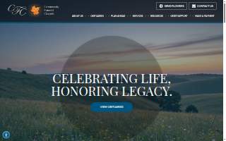 Community Funeral Chapels website