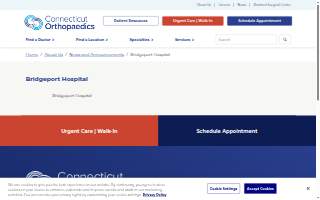 Connecticut Orthopaedics of Bridgeport website