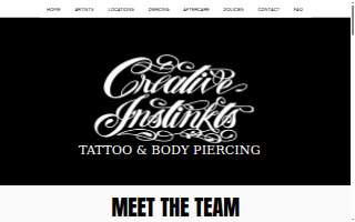Creative Instinkts Tattoo Studio of Bridgeport website