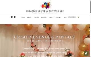 Creative Venue & Rentals website