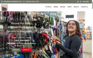 Natural Pet Outlet of Bridgeport website