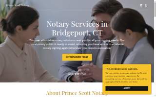 Prince Scott Notary LLC of Bridgeport website
