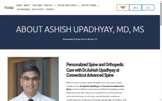 Connecticut Advanced Spine, LLC: Ashish Upadhyay, MD website