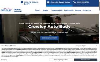 Crowley Auto Body website