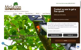 Mclellan Tree Service Inc. website
