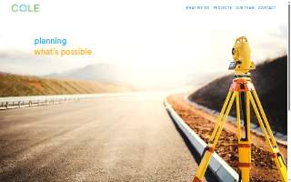 Cole Civil + Survey website