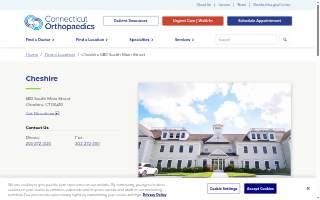 Connecticut Orthopaedics of Cheshire website