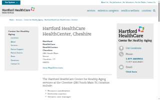 Hartford HealthCare Center for Healthy Aging website