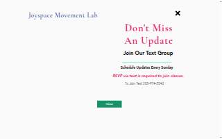 JoySpace Movement Lab Yoga & Kindermusik website