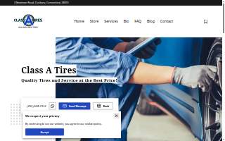 Class A Tires website