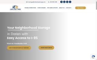 Hollow Tree Self Storage & Wine Vault website