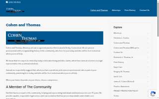 Cohen & Thomas website