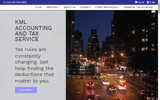 KML Accounting & Tax Service website