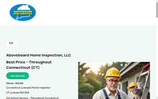 Aboveboard Home Inspection of East Hartford website