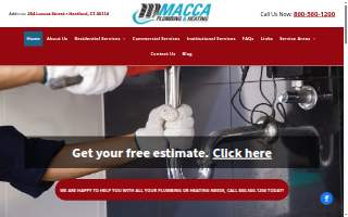 Macca Plumbing & Heating website