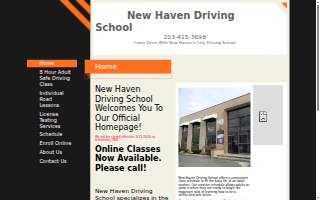 New Haven Driving School website