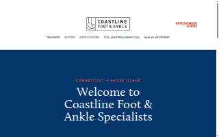 Coastline Foot and Ankle Specialists website