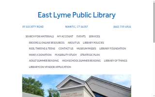 East Lyme Public Library website
