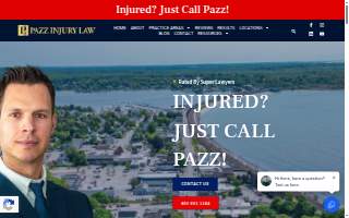 Pazz Injury Law website