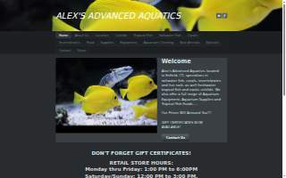 Alex's Advanced Aquatics website
