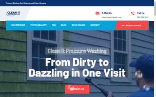 Clean It Pressure Washing Service website