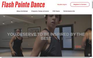 Flash Pointe Dance website