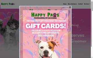 Happy Paws Llc Professional Pet Grooming website