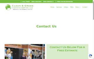 Clean & Green Cleaning Service, LLC website